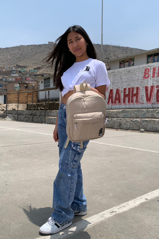 MOCHILA PIKARI BEIGE