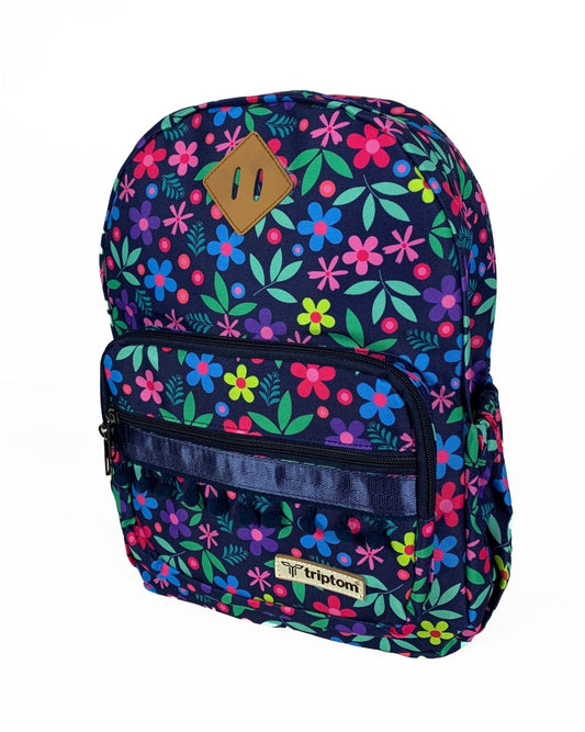 MOCHILA FLOWER AZUL