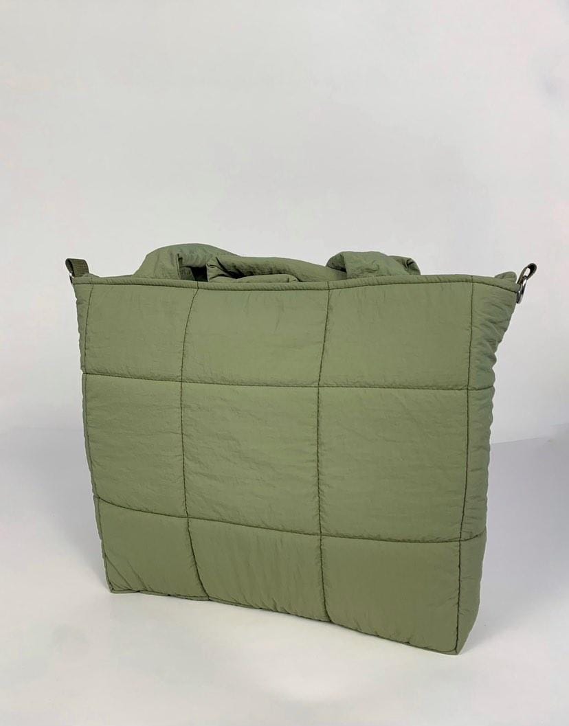 BOLSO PUFF VERDE OLIVO